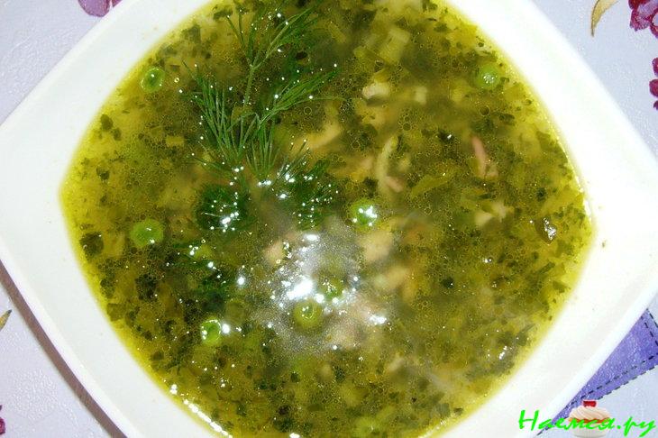 Суп гороховый с кальмарами