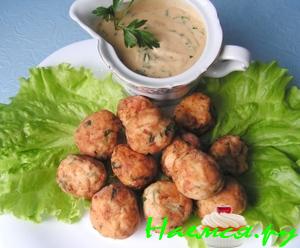 Куриные фрикадельки в сливочном соусе
