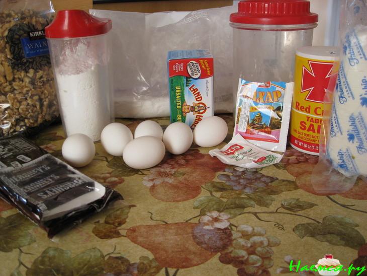 Торт с орехами "Шоколадно-Творожный"