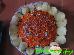 Салатик куриный "Подсолнух"