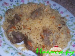 Плов в горшочке (с куринными пупками)