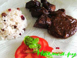 Тушеное мясо с кисло-сладким соусом