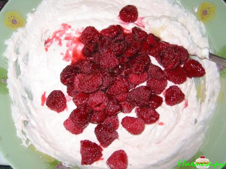 Малиново-шоколадный торт-суфле