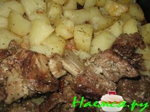 Маринованные рёбрышки запеченные с картошкой