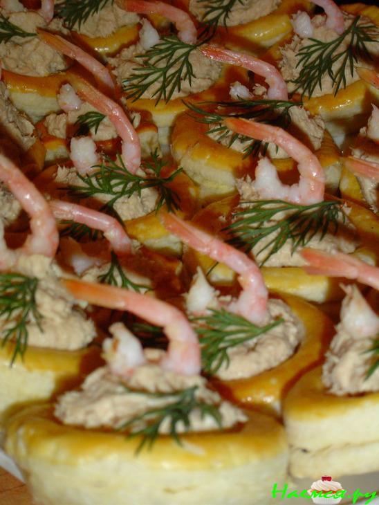 Волованы с горбушей