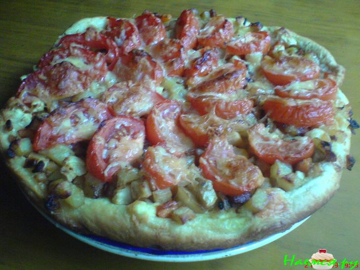 Слоёный пирог с овощами