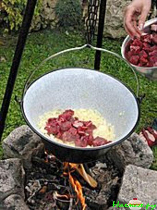 Венгерский гуляш на костре Венгерский гуляш на костре