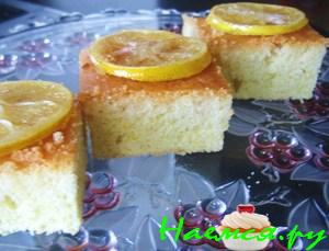 Восхитительный лимонный пирог с засахаренными ломтиками лимона
