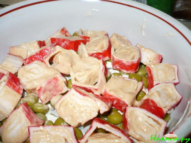 Салат крабовый острый