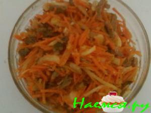 Корейская морковка с мясом Корейская морковка с мясом