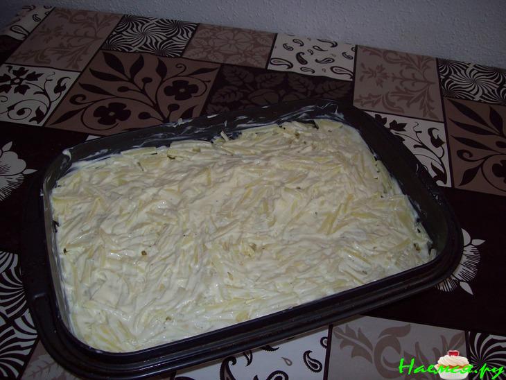 Мясо под шубой с картошкой Мясо под шубой с картошкой