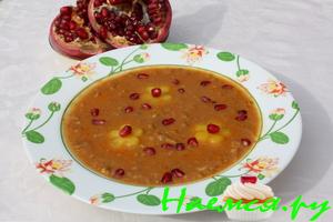 Суп из тыквы с грецкими орешками