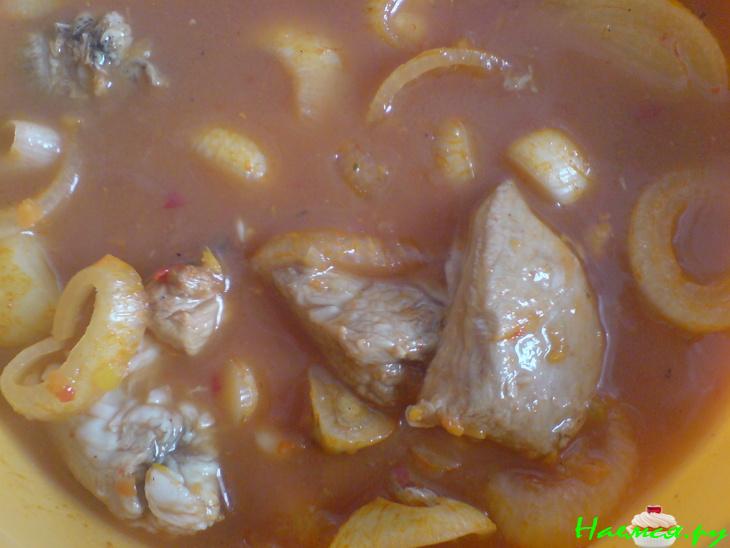 Шашлык свиной с овощами Шашлык свиной с овощами