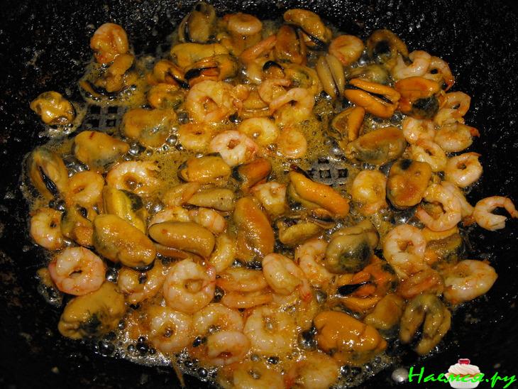 Картофельные стаканчики с морепродуктами Картофельные стаканчики с морепродуктами