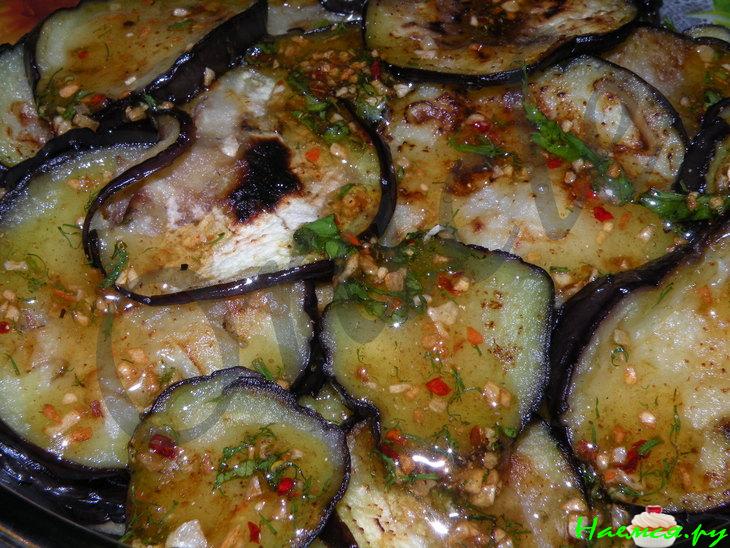 Баклажаны в медово-лимонном соусе