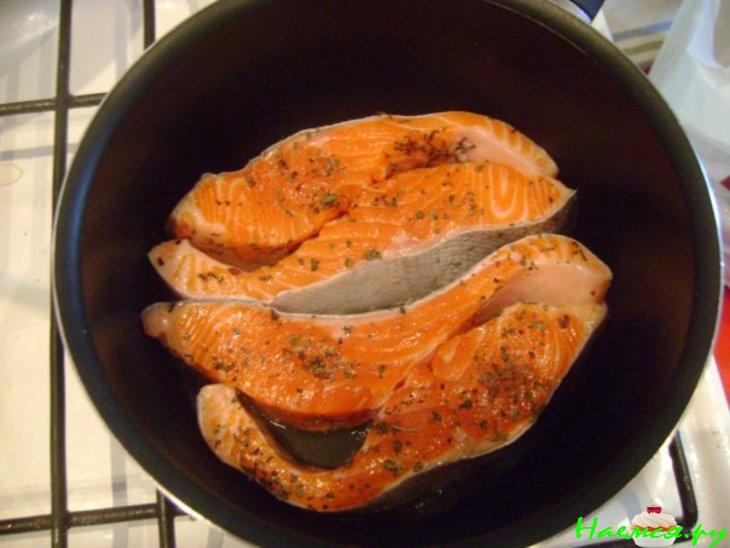 Стейки из сёмги с гарниром из овощей