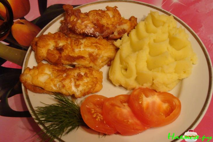 Рыба в кляре с сыром