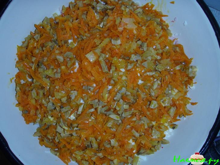 Крабовое мясо под "шубой" Крабовое мясо под "шубой"