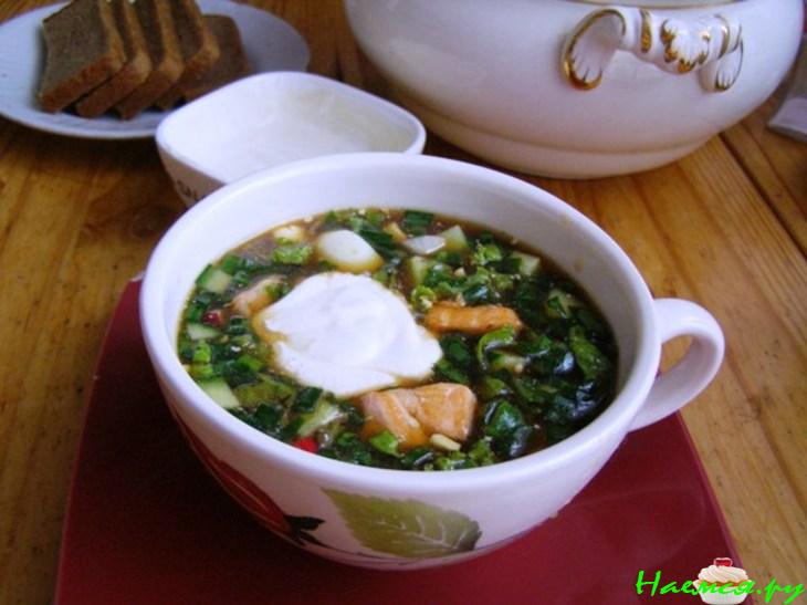 Окрошка из лосося