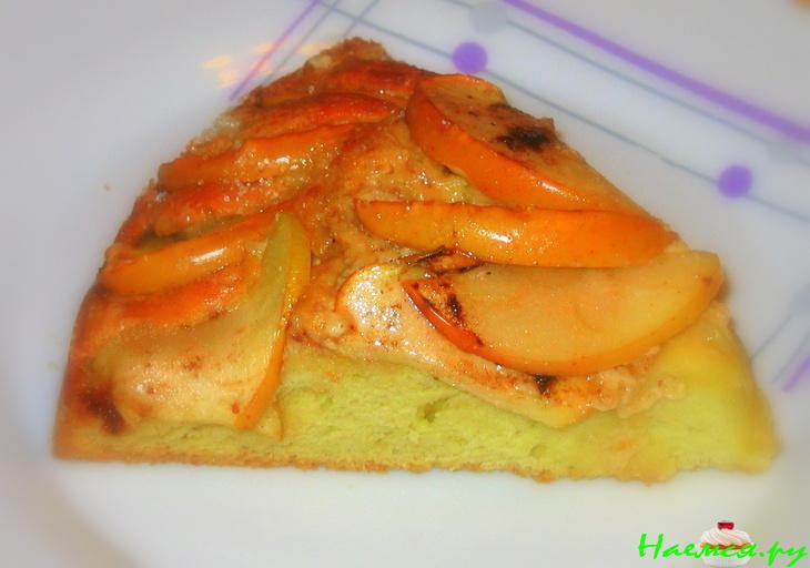 Творожно-яблочный пирог