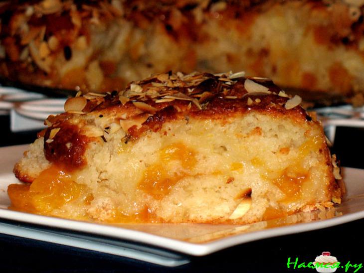 Пирог из абрикосовых розеток