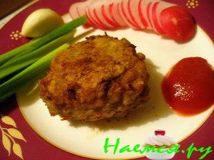 Котлетки мясные с грибами