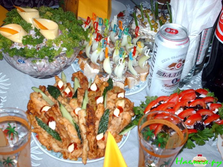 Салат куриный с опятами "Каллы"