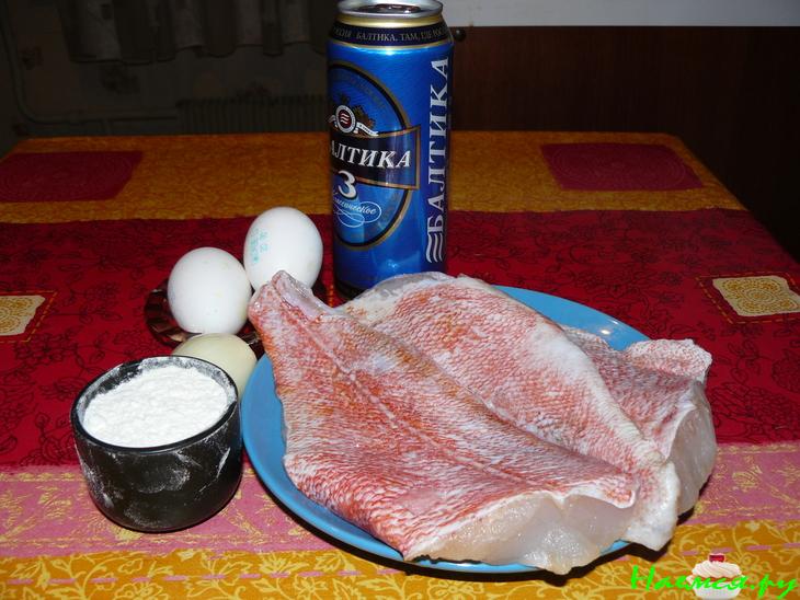 Морской окунь в пиве Морской окунь в пиве