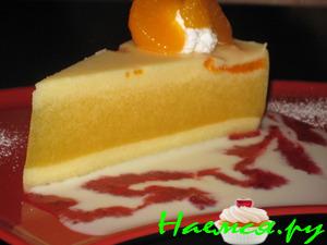 Мандариновое суфле с ягодным соусом