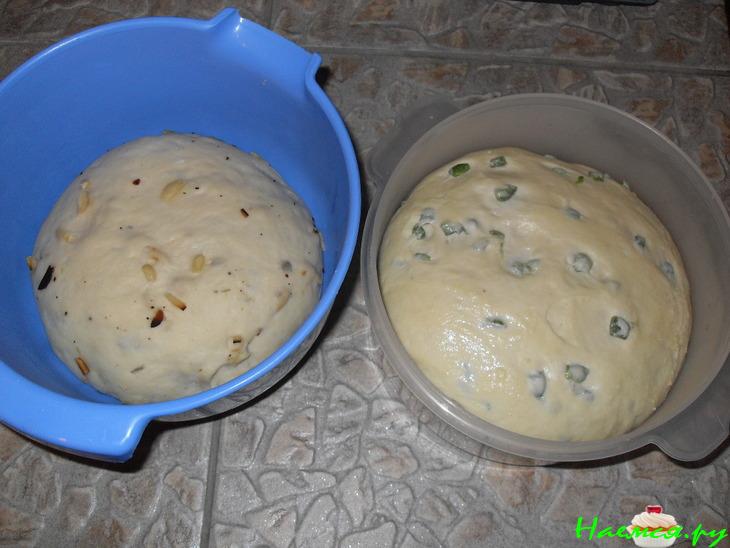 Чабатта (Ciabatta) с орехами и болгарским перцем