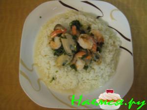 Мидии в вине