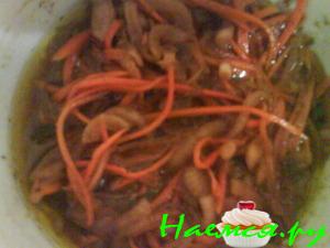 Хе из моркови с баклажанами Хе из моркови с баклажанами