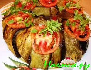 Макароны запеченные в баклажанах