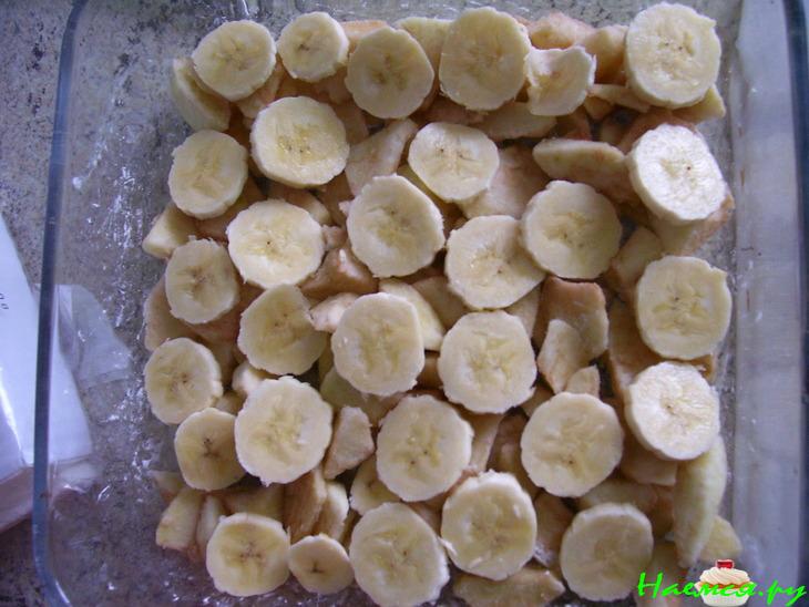 Манник нежный с яблочками и бананом