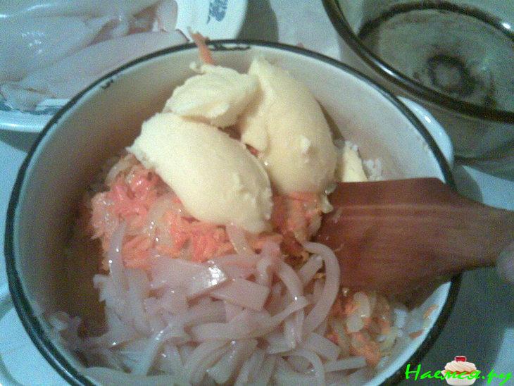 Фаршированные кальмары с сыром Фаршированные кальмары с сыром