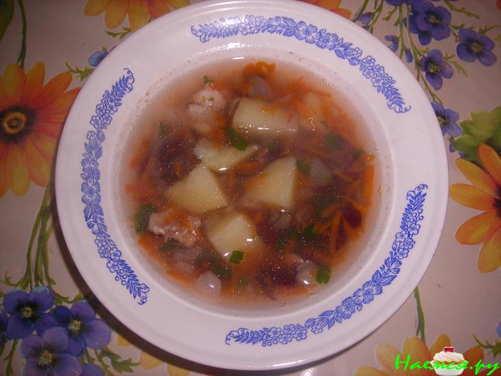Супчик из фасольки быстрый