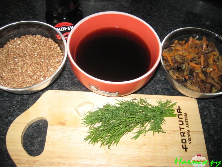 Гречка с грибами