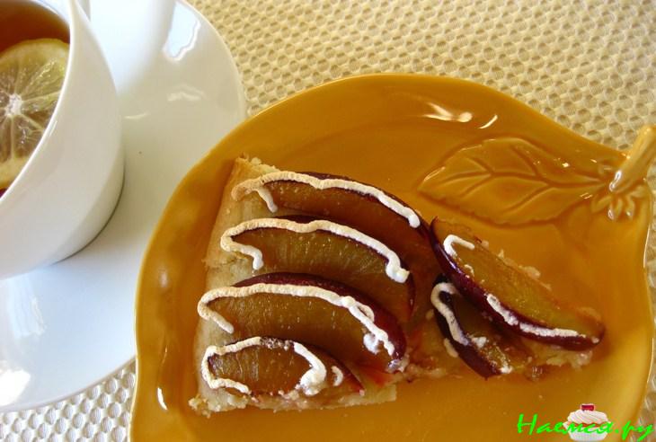 Песочный пирог со сливами "Неженка"