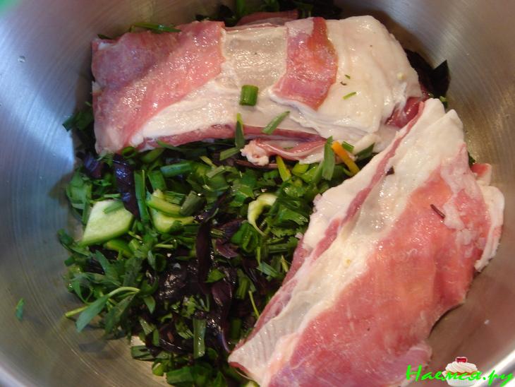 Чакапули из баранины с зеленью 