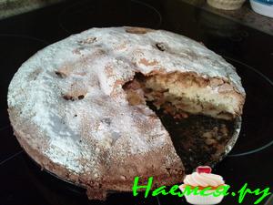 Шарлотка цитрусовая с яблоками и корицей