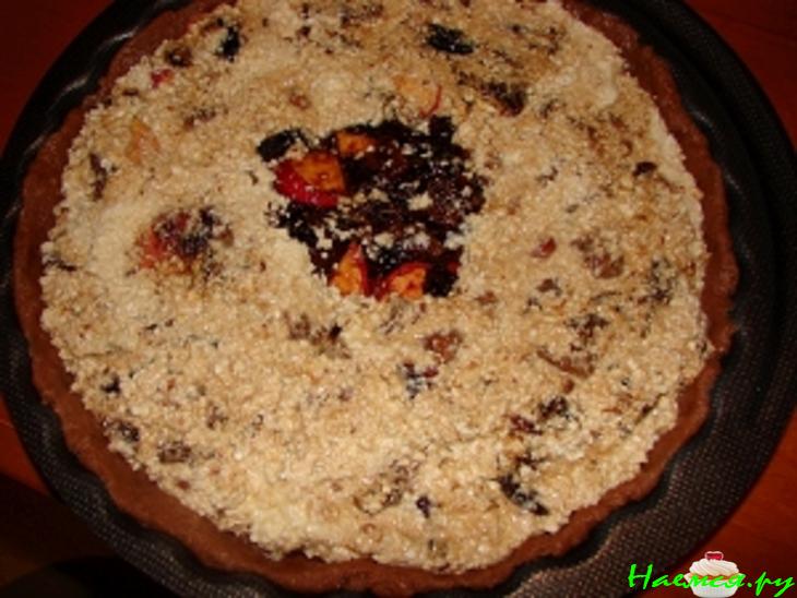 Творожный пирог с сухофруктами