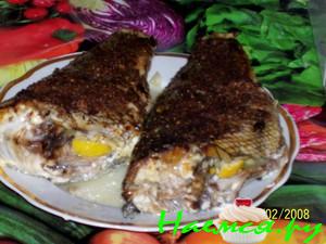 Окунь запеченный