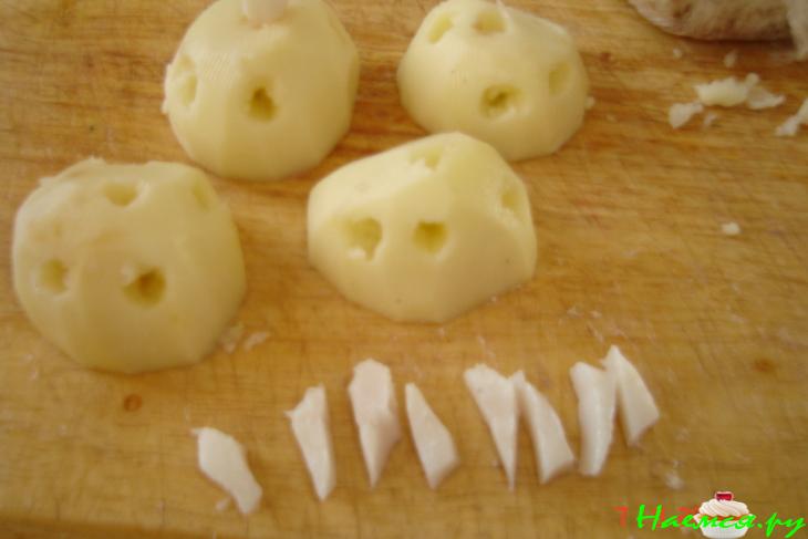 "Ёжики" из картофеля