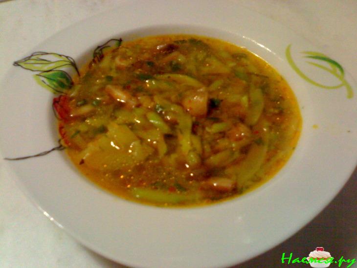 Суп грибной с кабачками