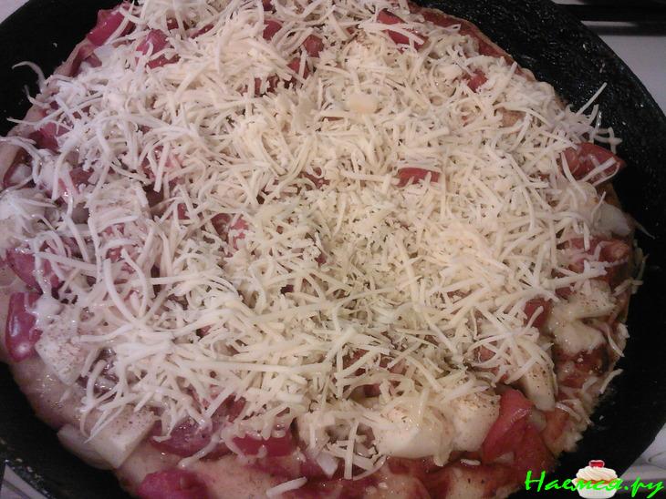 Пицца на кефире по-домашнему