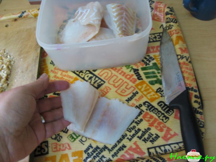 Рыба, запеченная с орехами