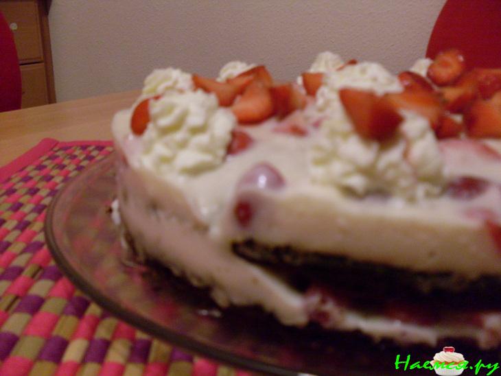 Торт Панна Котта с клубникой