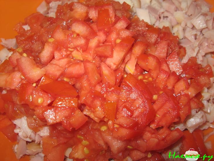 Салат "Гроздья рябины"