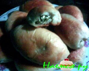 Постные пирожки с черемшой и сыром Тофу