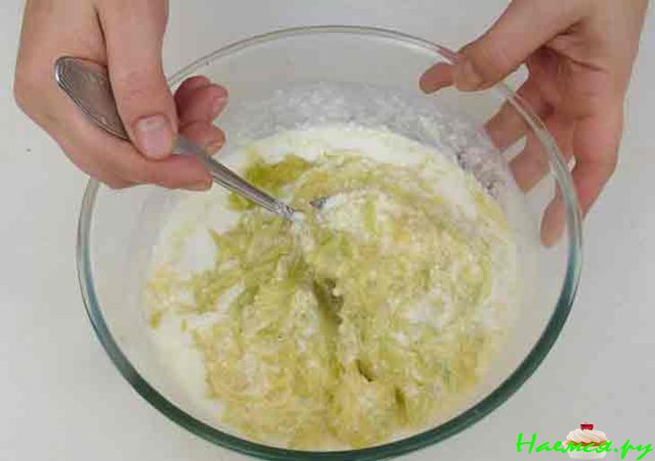 Блинчатый пирог с кабачками